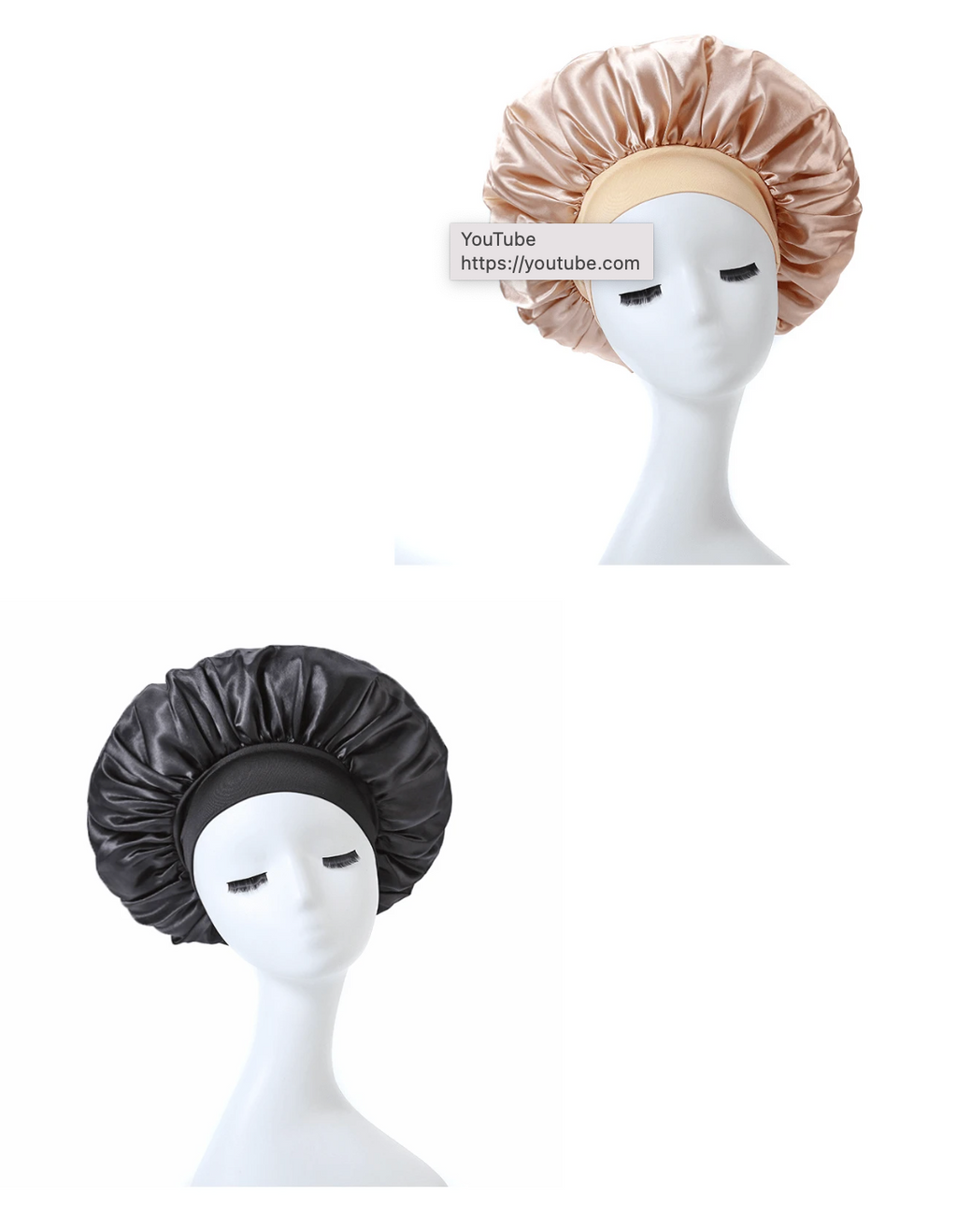 2 pièces de bonnets en Soie