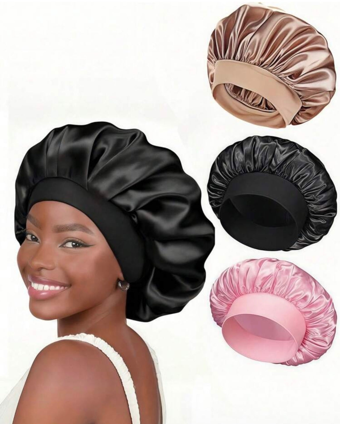 2 pièces de bonnets en Soie
